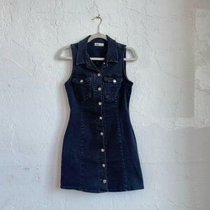 Black denim dress Zara